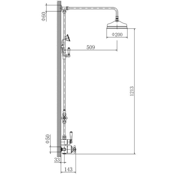 klassieke-opbouw-thermostatische-douchekraan-WB1850X1-afmetingen.1